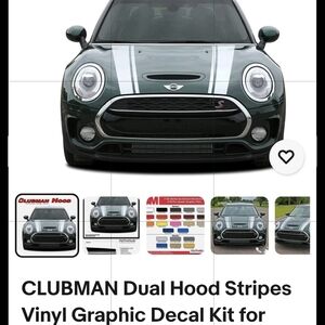 CLUBMAN Dual Hood Stripes